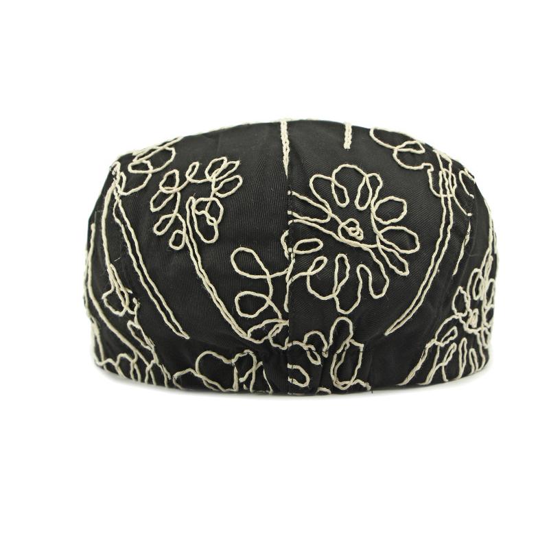 Flower Beret Women's British Vintage Peaked Cap Progressive Cap