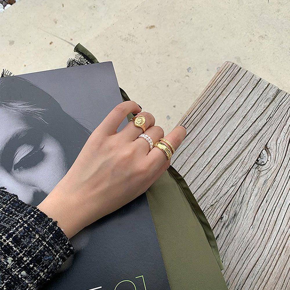 Circle Thumb Ring Natural pearl Vintage Fashion Accessories Finger Ring Party Jewelry Jewelry