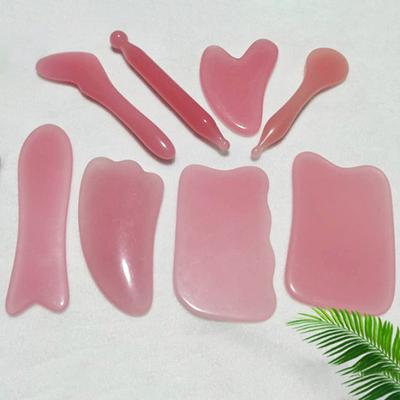 Tüm Vücut Yüz Ve Bel Masaj Aleti Reçine Balmumu Pembe Gua Sha Kazıyıcı Manuel Servikal Omurga Masaj Kazıyıcı