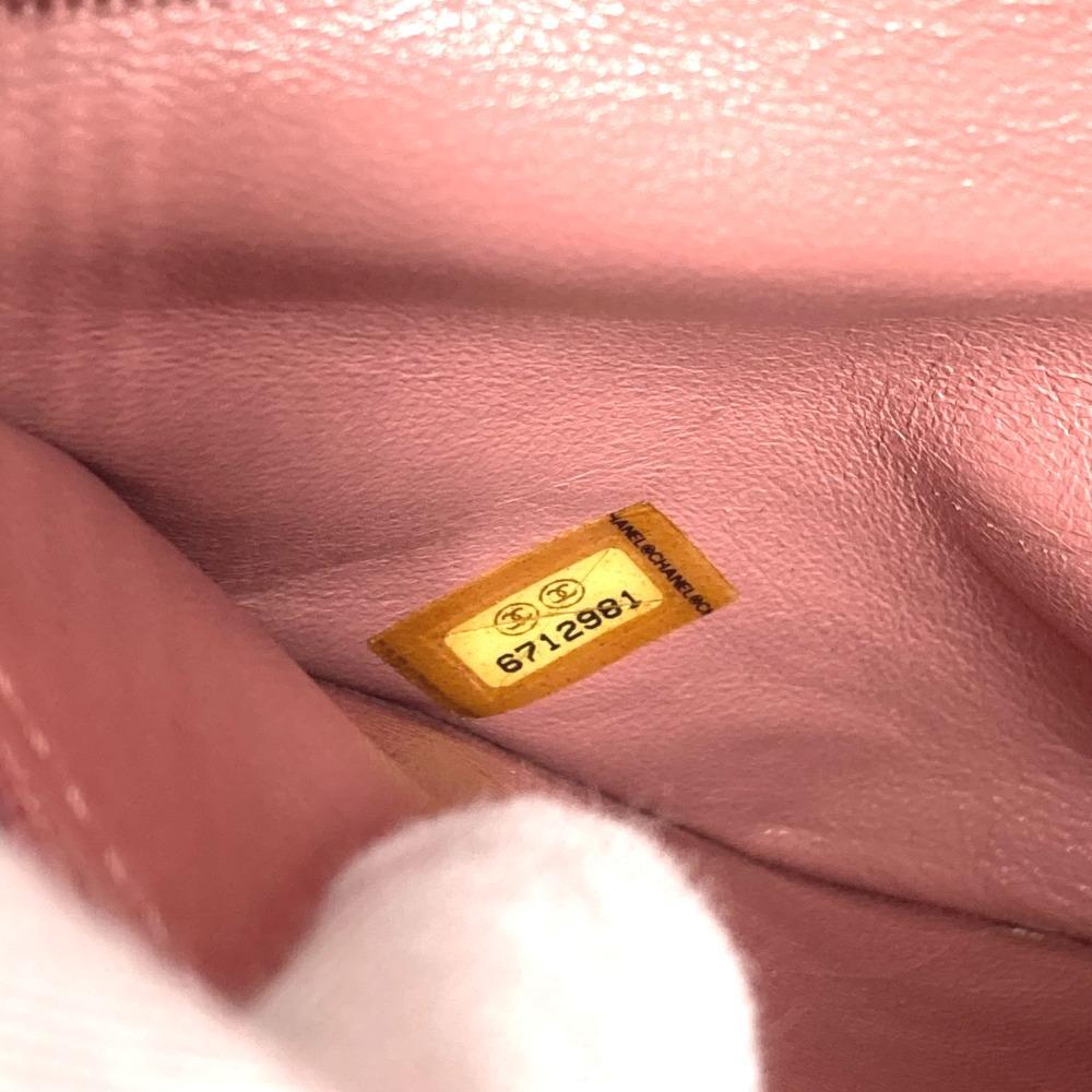 CHANEL Quilted Matelasse CC logo Handbag Tote Bag Shoulder Bag enamel pink