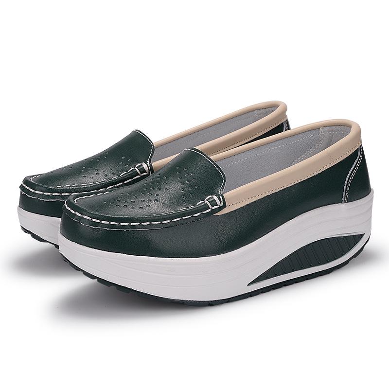 

Весна-лето Женские одинарные туфли Туфли медсестры Платформа Дышащие полые мокасины 37