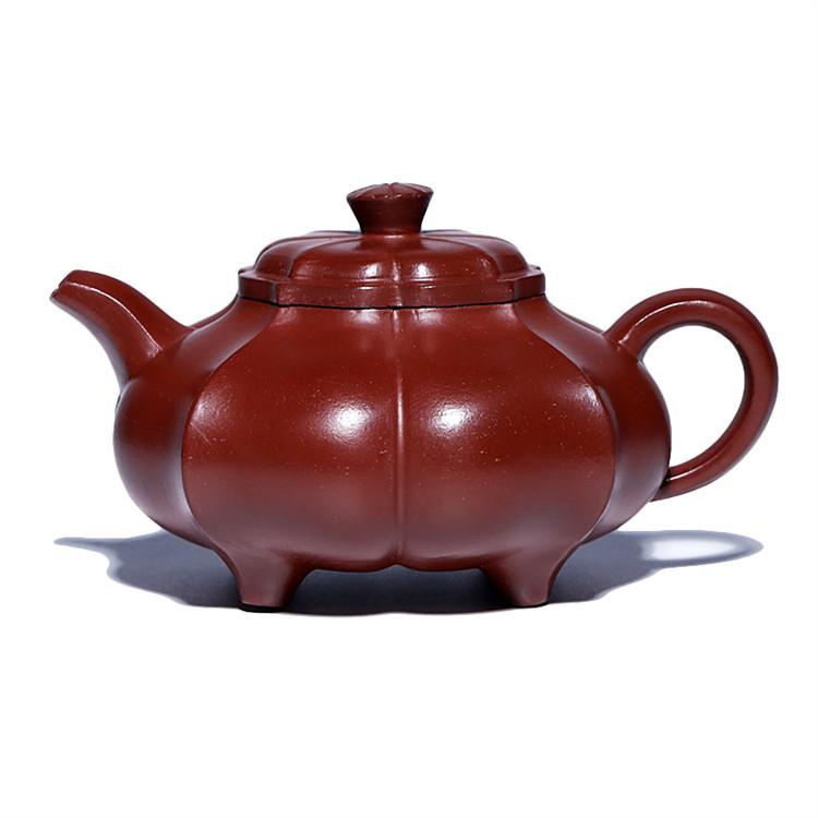 

150ml Classic Yixing Purple Clay Teapots Handmade Rib Pot Raw Ore Dahongpao Mud Kettle Chinese Zisha Tea Set Collection Craft