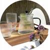 GLASS JUG 1L TEA INFuser with Filter + 2 Glasses, Green Handle