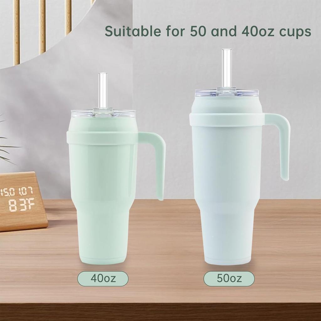 Replacement Straw Compatible with Reduce 50 oz 40 oz Tumbler, 5 Pack Reble Straw with Cleaning Brush, Plastic, Clear