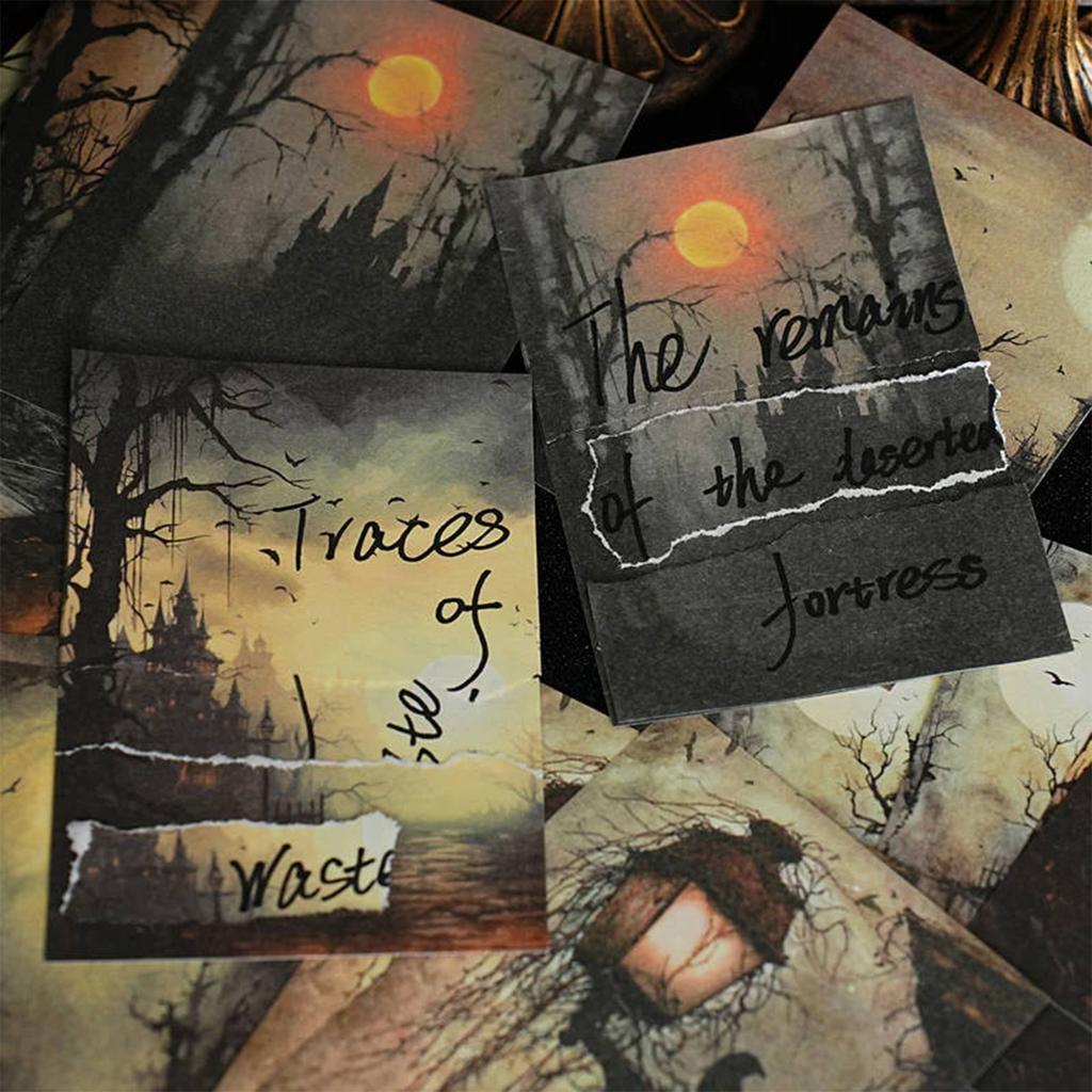 The Material Paper Is A Series Of Retro-themed Planner Decorations In The Dark.