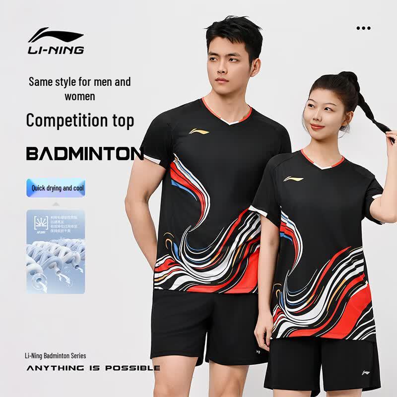 Li-Ning Unisex Badminton Short-Sleeve Competition T-Shirt L