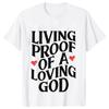Unisex Summer Live Proof of A Loving God Print Y2k Tshirt Unisex Religious Christian Cross Jesus Short Sleeved Tees Loose Tops