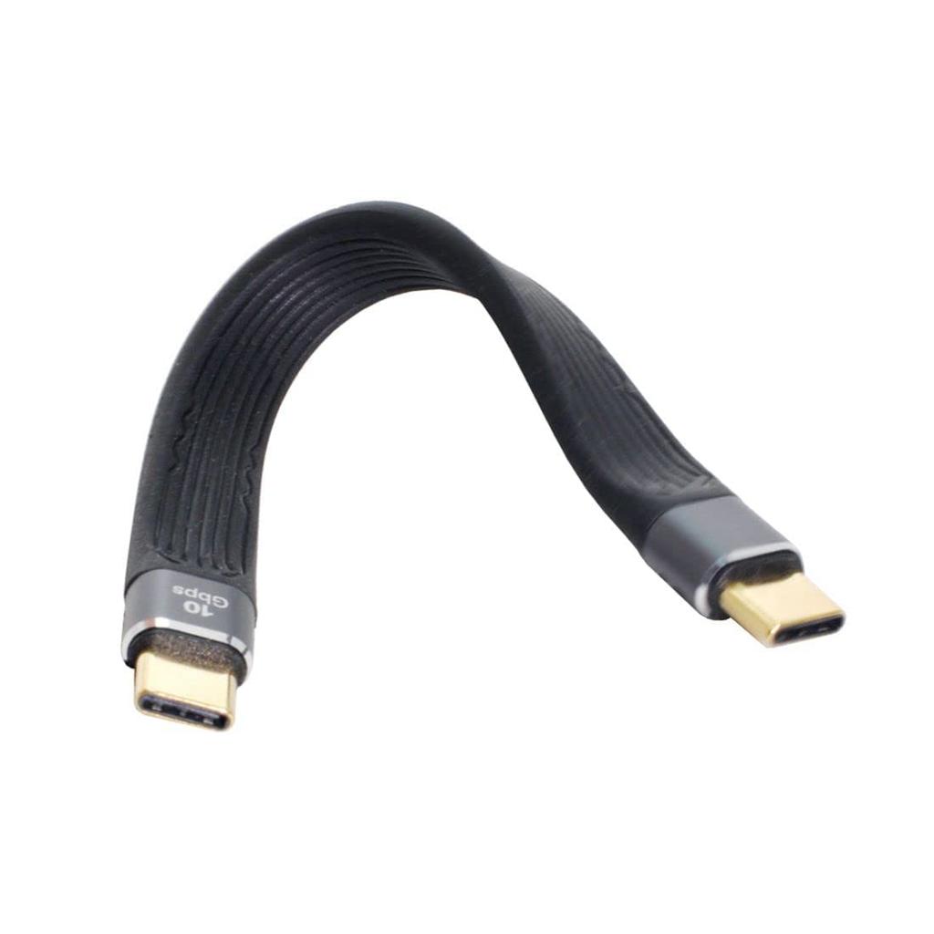chenyang Male to Male USB 10Gbps 65W 3A Flat Slim FPC Data Cable for Laptop Mobile 13cm USB-C Type-C USB-C 3.1 & Phone,