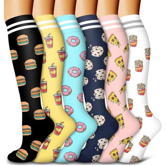 

6Pairs Compression Socks for Women and Men - Best for Circulation, Running, Athletic, Recover, Nurse, Travel XL