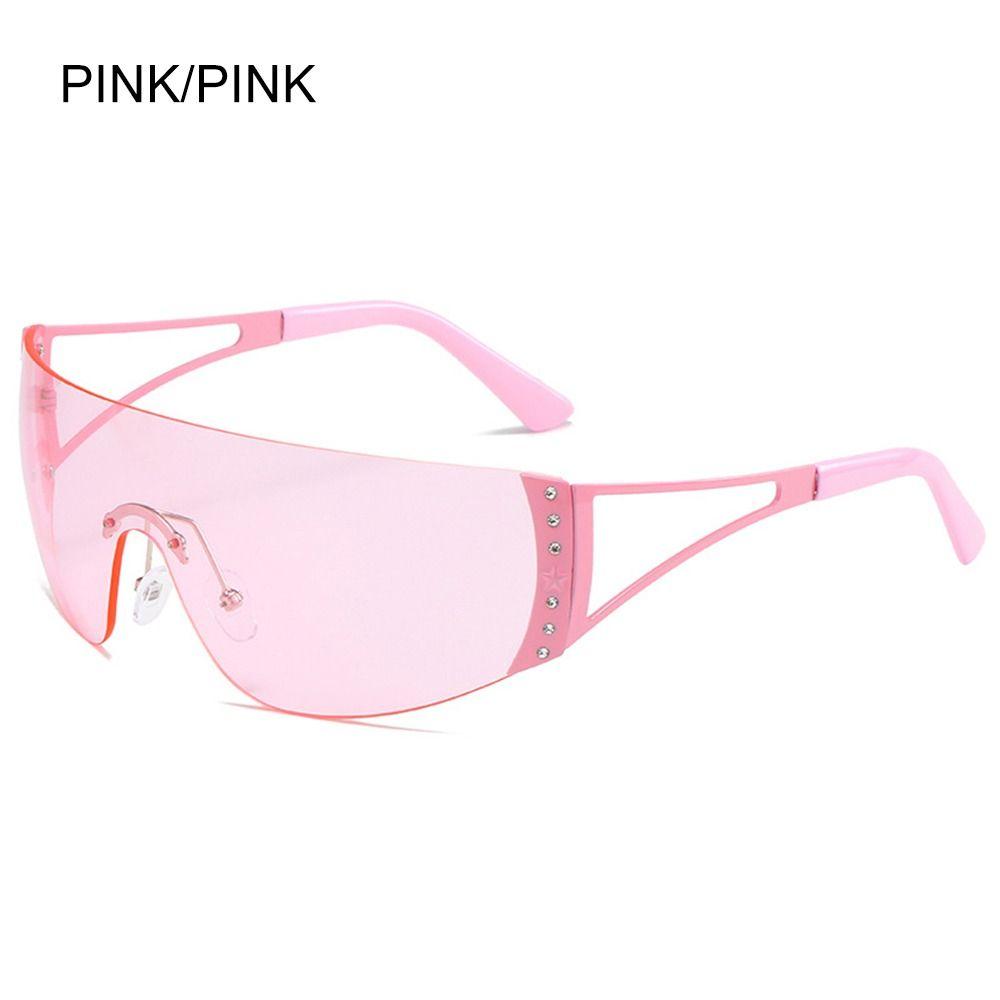 Y2K Flat Top Sunglasses Wrap Around Sunglasses for Women Men Futuristic Frameless Gradient Lens Sun Glasses UV400 Eyewear