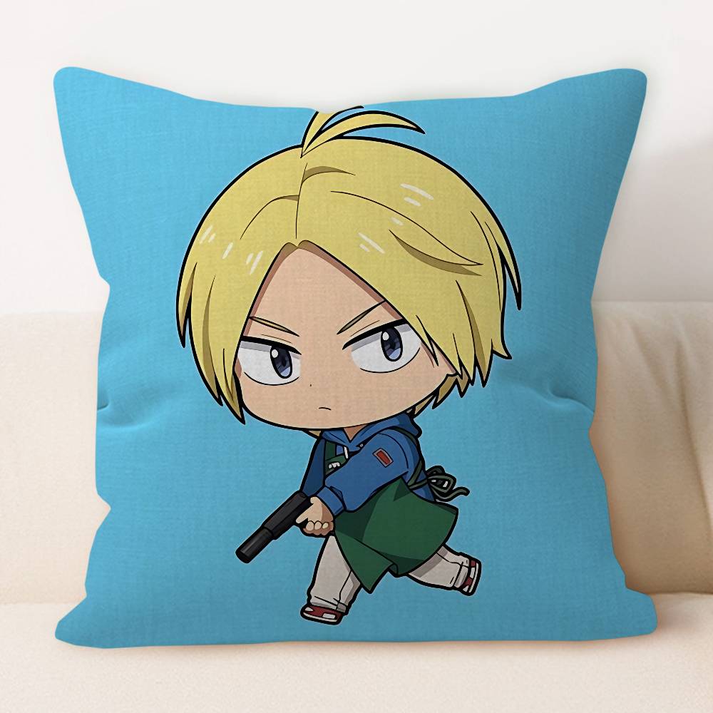 S-shin Asakura Decorative Room Aesthetics Pillow Case Home Decor Bedroom Sofa Bed Couch Pillow Cover 45x45