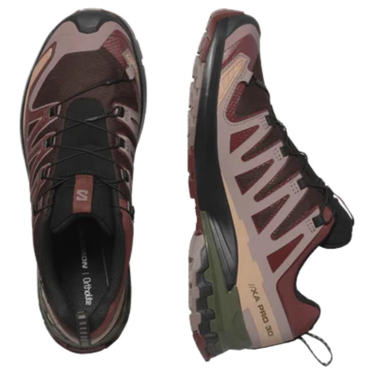 Salomon XA Pro 3D V9 GORE-TEX Rum Raisin Men Sneakers Purple Black-Coffee Olive-Night L47583500