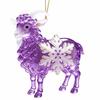 Acrylic Goat Pendant with Snowflake Goat Car Ornament Goat Hanging Ornament  Christmas Tree Decor