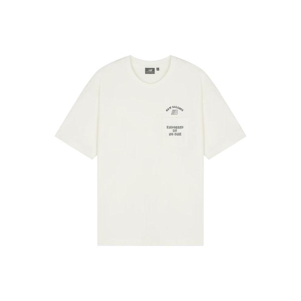 New Balance Lifestyle Casual Tee Asia Sizing  White Black  Unisex 5ED26151-IV XL