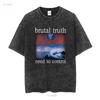 Brutal Truth Need To Control  Black T shirt TS573 vintage Washed Slightly Casual Stretched graphic Versatile homme Breathable