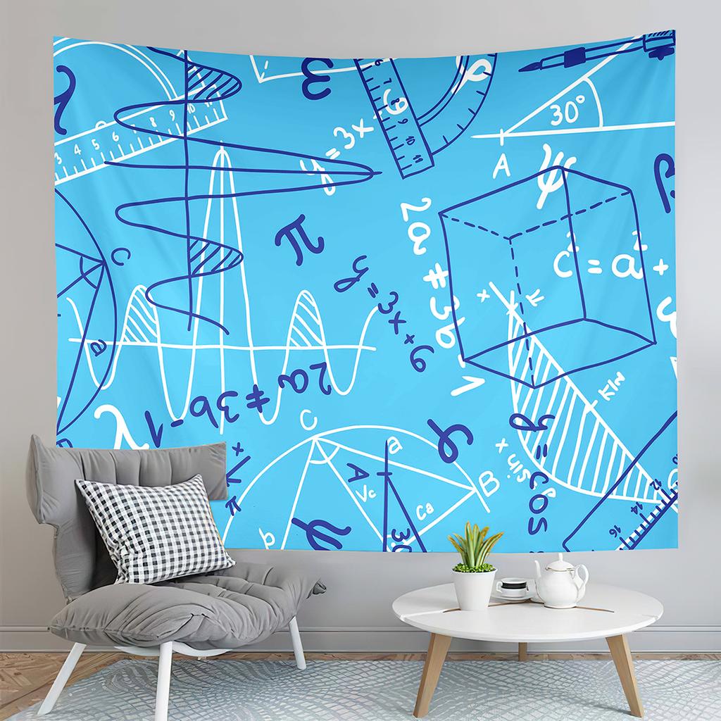 Mathematical Formula Tapestry Education Knowledge Poster Tapestry Art Wall Hanging Home Living Room Bedroom Dorm Tapestries