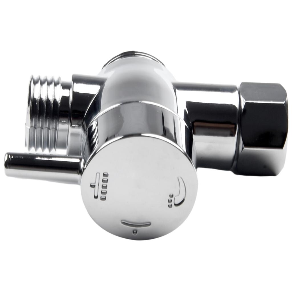 3 Way T-adapter Bath 1/2 Shower Head Mount Valve Diverter ABS Converter