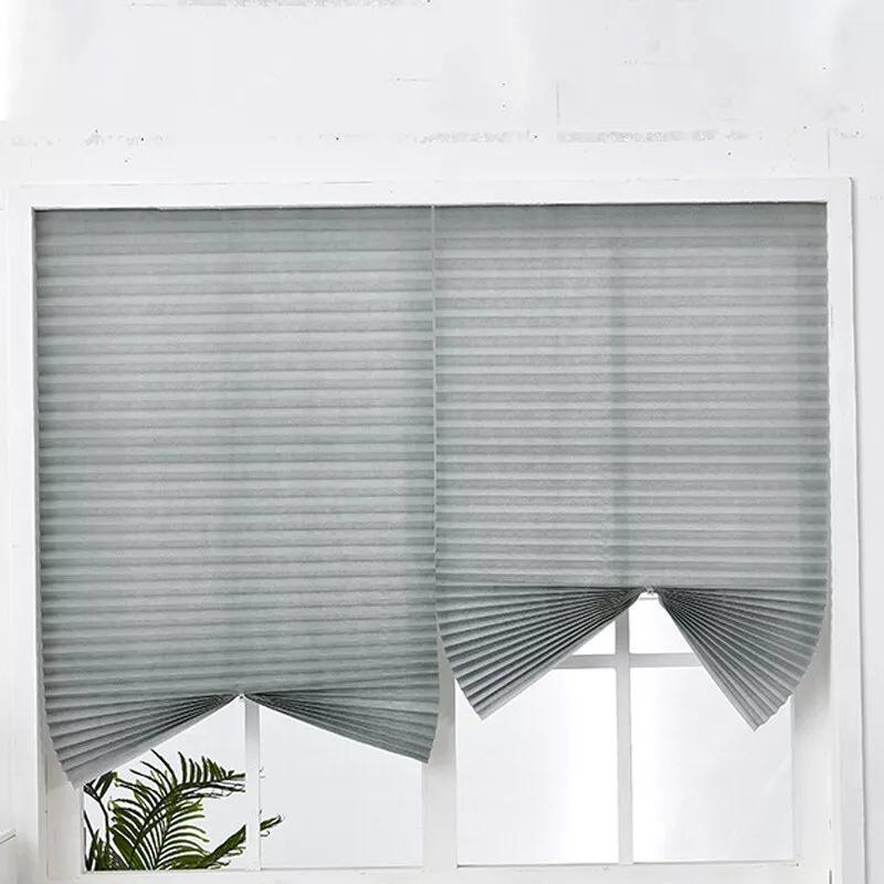 Shades Self-adhesive Half Windows Non-woven Folding Curtain Bathroom Balcony Living Room Balcony Curtains Pleated Blinds