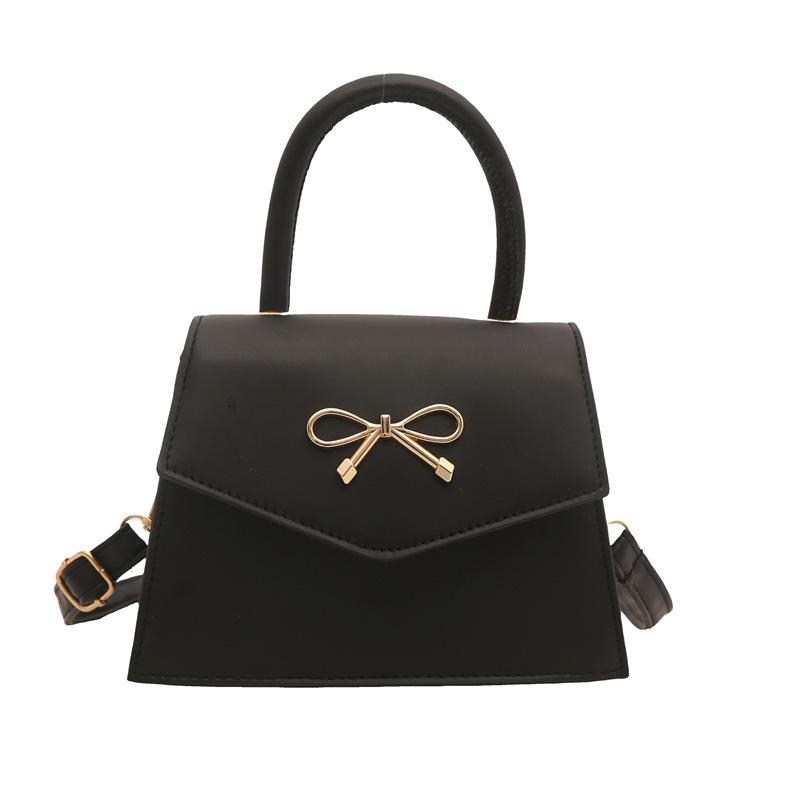Premium sense portable small square bow bag women's 2025 new fashion shoulder bag versatile messenger bag trend