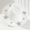 Sparkling Rhinestones Star Western Hat For Women Oversized Comfortable Hat Headpiece All Weather Stylish Headwear
