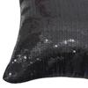 Yuga Black Sequin Metallic Throw Sparkle Pillow Cushion Cover Wedding Decor Lounge 12 X 12