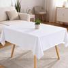 White Tablecloth Rectangle Tablecloth Cotton Fabric Table Cloth Washable Table Cloths for Festival Picnic Wedding Party and DIY Dye Project (55 x 39