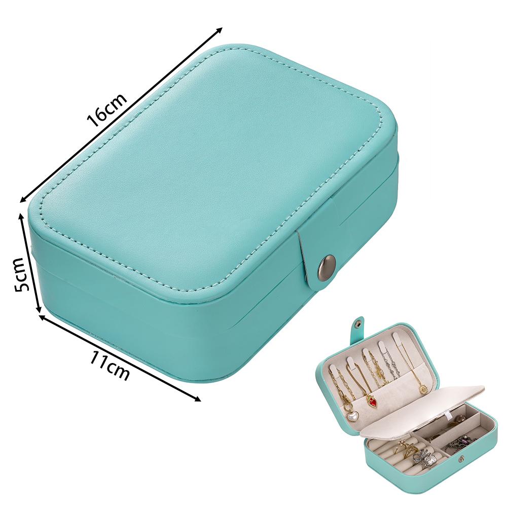 Double-Layer Jewelry Storage Box Portable Travel Jewelry Holder Organizer Storage Display Ring Necklace Earrings Bracelet Stand