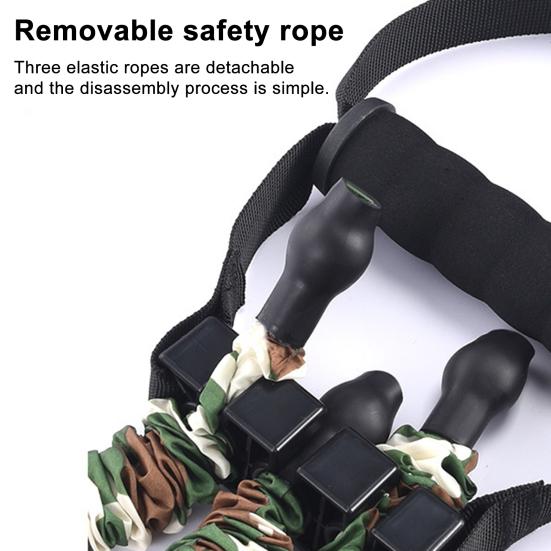 Adjustable Resistance Band with Detachable 3-Tube Chest Expander Shoulder Stretcher Strength Training Fitness Full Body Stretching Band with Handle