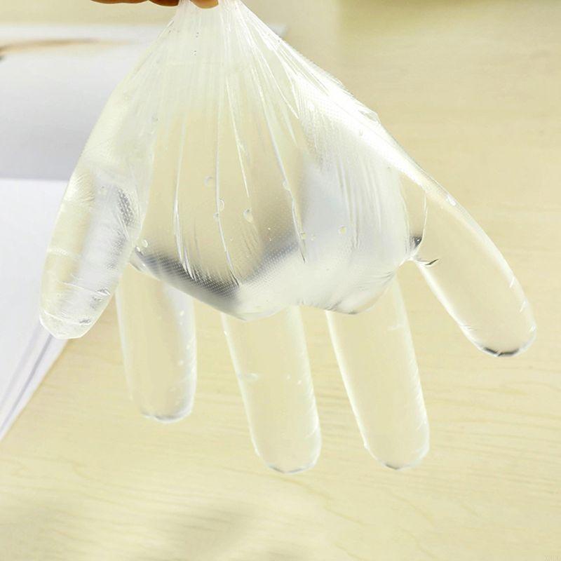 Set mit 80/100 Schutzhandschuhen aus Kunststoff, Reinigungshandschuhe für Küche, Kochen X3UC