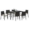 VidaXL Ensemble de salle à manger de jardin 7 pièces en rotin noir 3379237