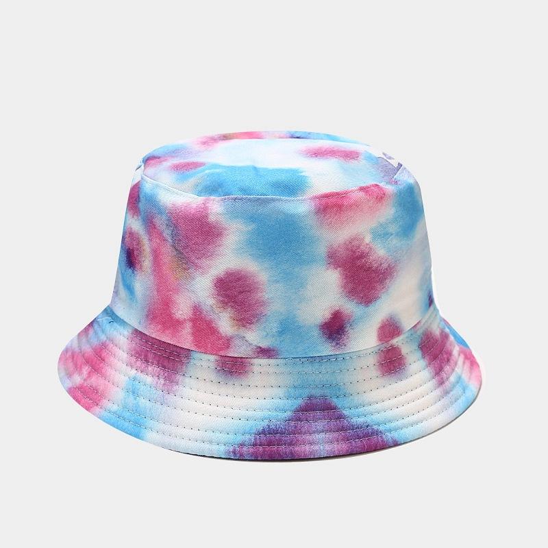 3D Printed Pattern Fisherman Hat Tie Dye Double-sided Basin Hat for Men Women Summer Outdoor Sun Protection Sunshade Hat
