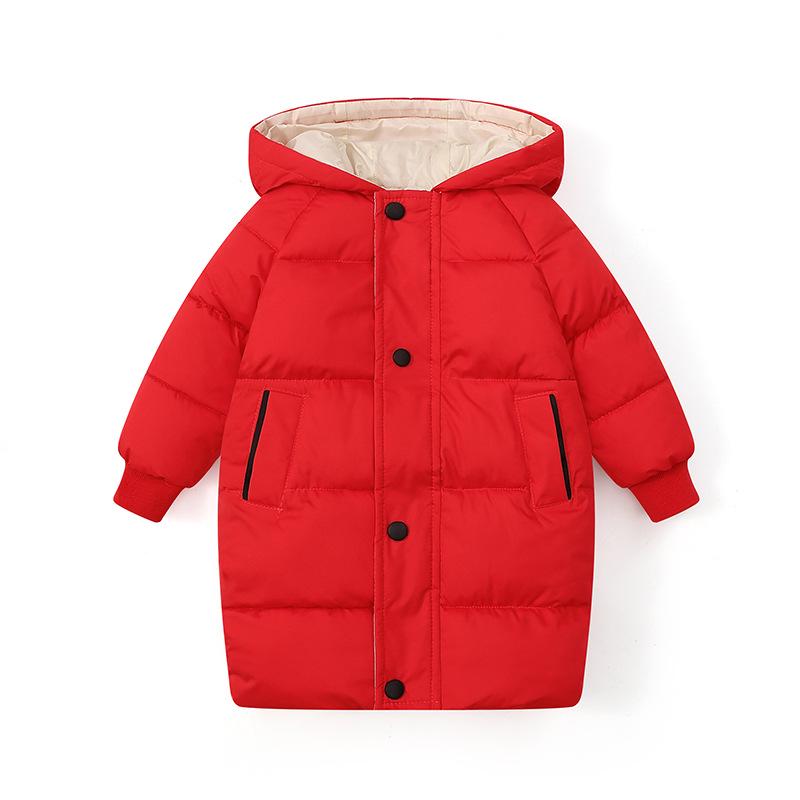Kids' Mid-Length Winter Cotton Jacket for Boys & Girls - Korean Style