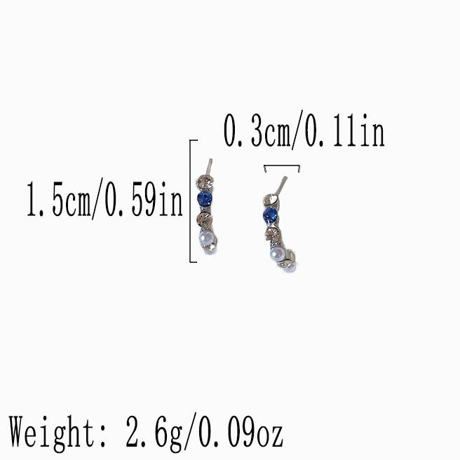 Simple Zircon Pearl Earrings Fashion Design Compact Daily Commuter Earrings Jewelry Accessories Gifts