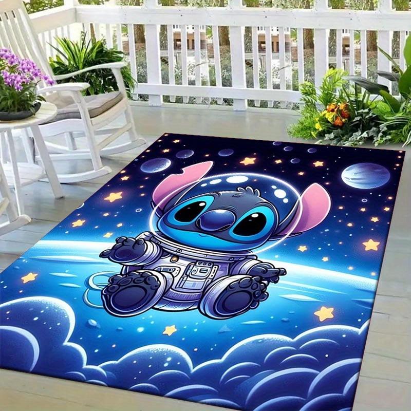 1pc Stitch Pattern Area Rug Soft Flannel Floor Mat for Living Room,Office,Bedroom and Carpet