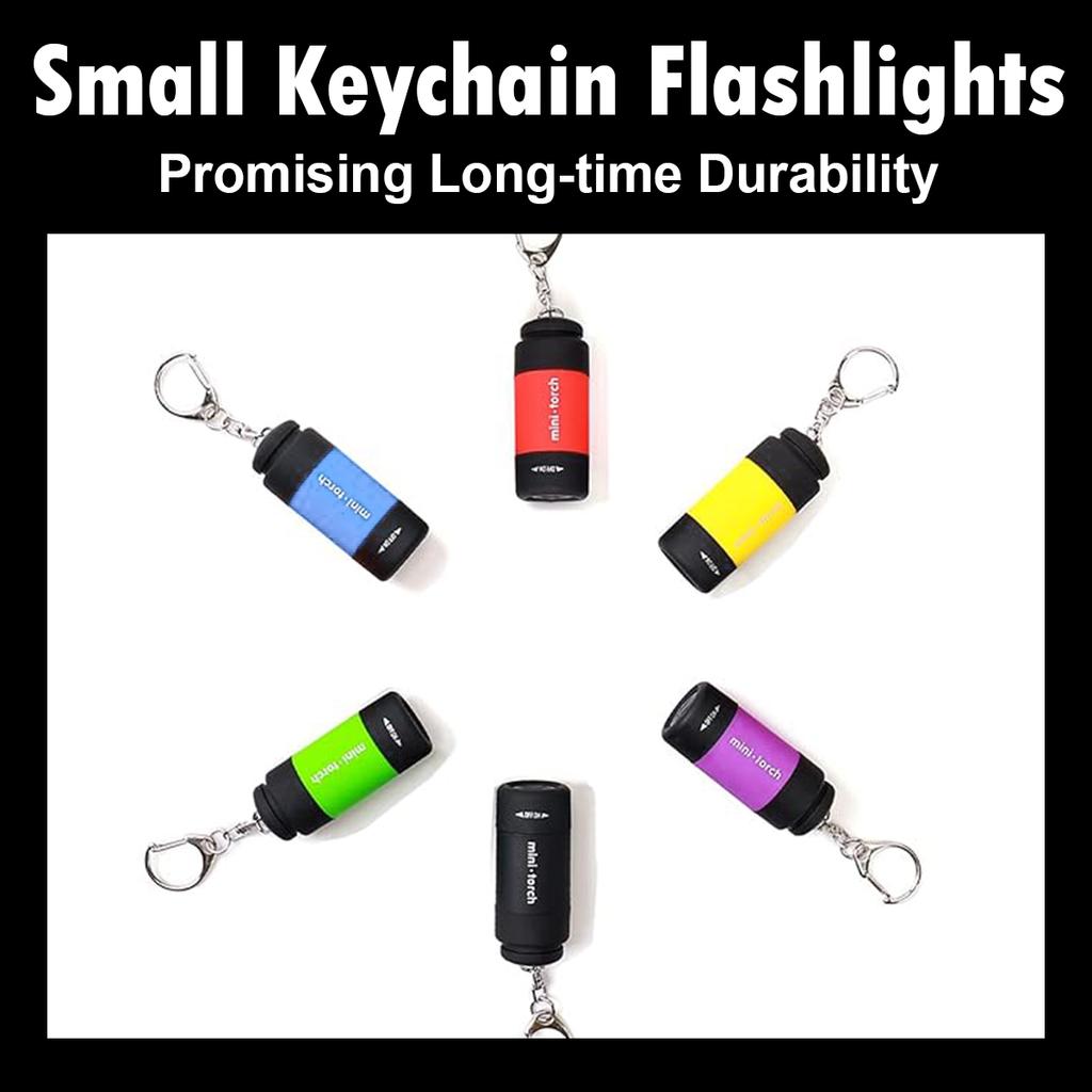 LED Micro Pocket Flashlight Portable USB Rechargeable Keychain Flashlight Waterproof Home Outdoor Hiking Camping Flashlight