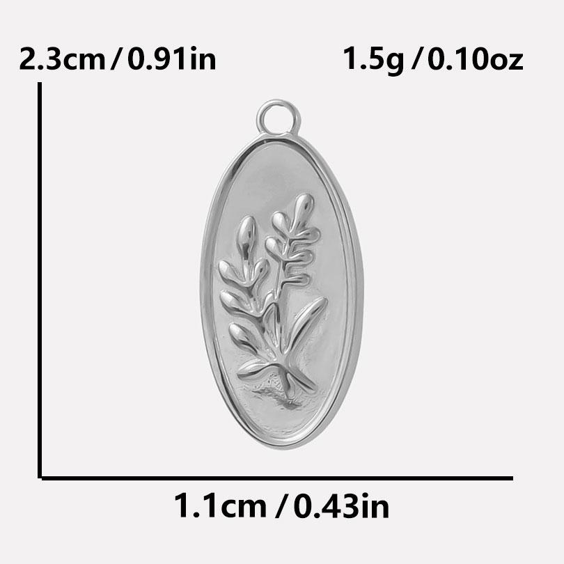 

5pcs Plant Charm Ear Of Wheat Tree Leaf Stainless Steel Pendants For Jewelry Making Supplies Ginkgo Leaf DIY Earrings Bracelets