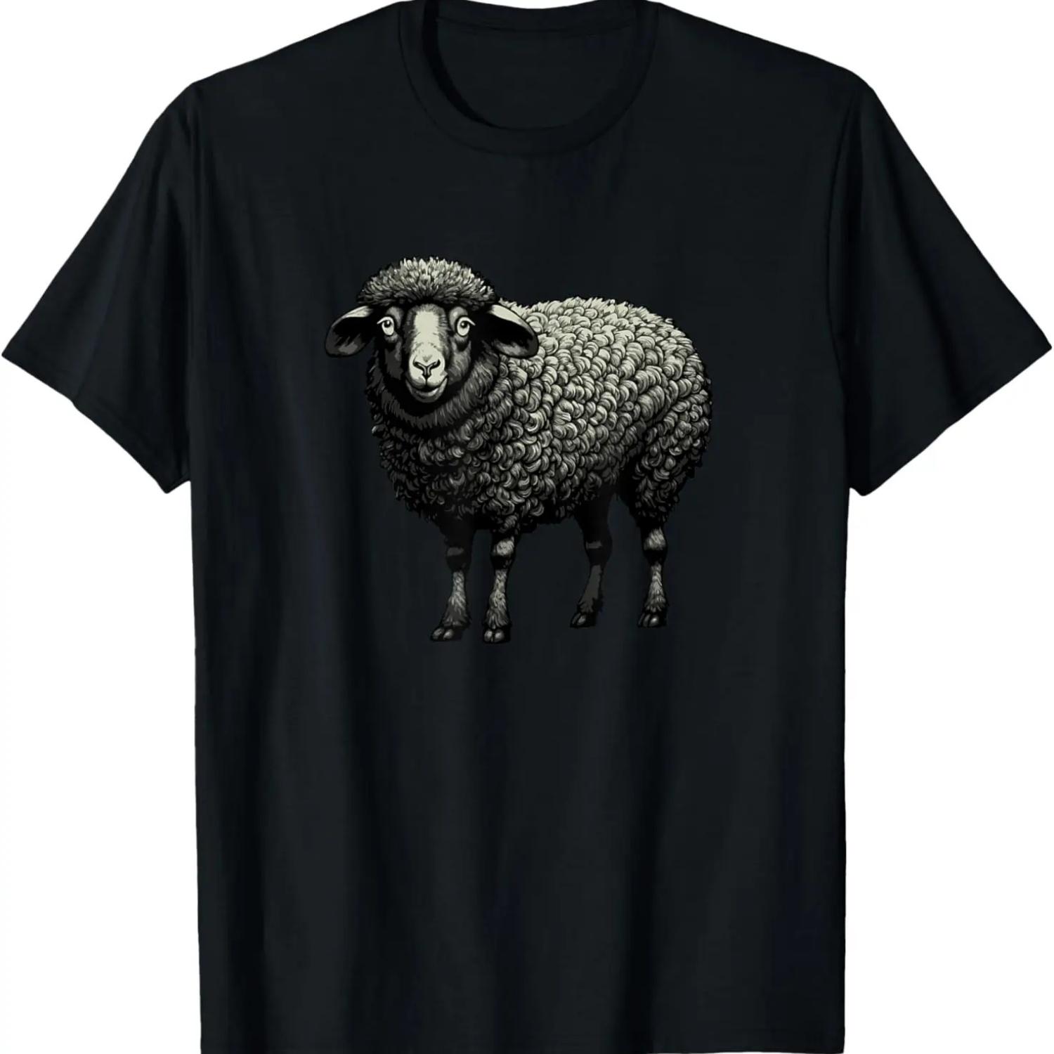 Cool Retro Sheep Outcast Of The Family Sarcastic Sheep T-Shirt XXXXXL чёрный