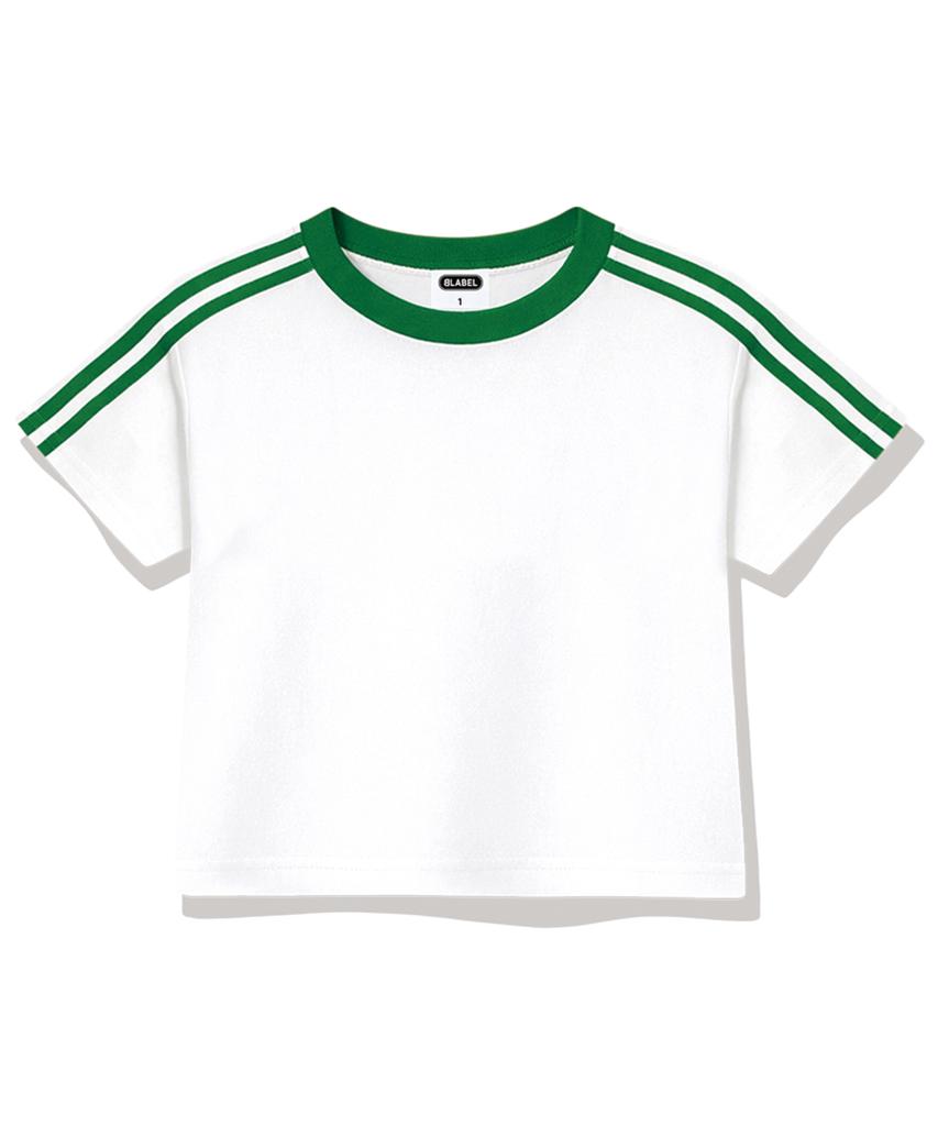 Beijiglabel Wesley Semi-Crop Track Short-Sleeved T-Shirt 6 Color [Blse_6001]