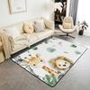 Erosebridal Nursery Jungle Animal Kids Area Rug 4'11" x 3'3" | Safari Elephant Giraffe Carpet for Boys Girls Cartoon Koala Lion Indoor Floor