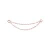 Chain - White Beads - Rose Gold - D-022 30 Mm