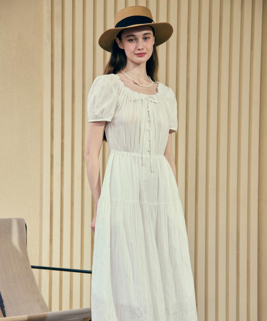 NONLOCAL Gold Label Point Rattan Boater Hat - Beige