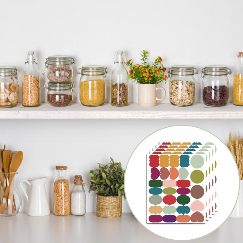 Assorted Size Chalkboard Sticker 280Pcs Reusable Waterproof Labels for Organizing Kitchen Pantries and Office Supplies