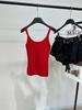 Gilet in Maglia Canotta Moda Primavera 2026 Logo Rosso