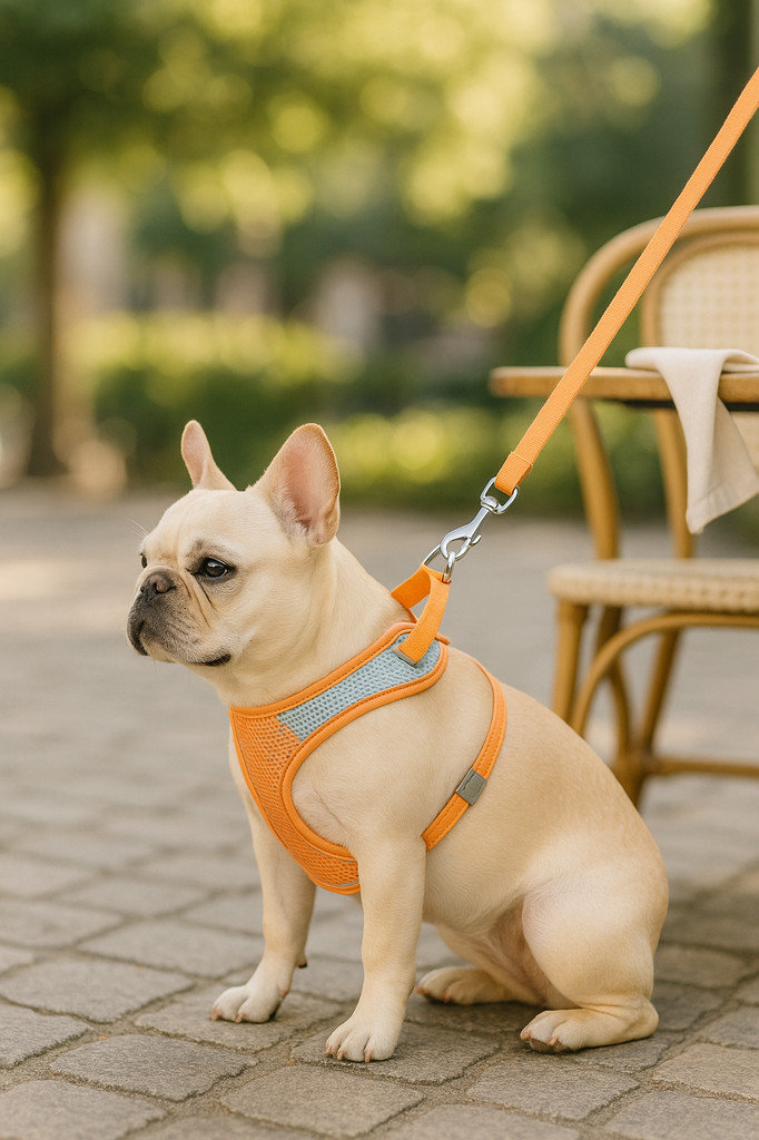 Hundegeschirr-Leine-Set für kleine Hunde, verstellbares Welpen-Katzengeschirr, Weste, französische Bulldogge, Chihuahua, Mops, Outdoor-Walking-Leine