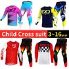 Set di abbigliamento da motocross per bambini 4 5 6 7 8 9 10 11 12 13 anni Ragazzi Bambino Motociclista Ragazzo Ragazza Maglia Pantaloni Kit tuta da corsa Fuoristrada Enduro MX MTB