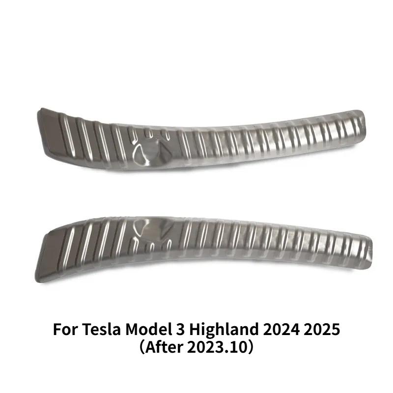 For Tesla Model 3 Highland 2025 Trunk Threshold Strip Anti Scratch Stainless Steel Trunk Guard Door Sill Protective Accessories