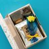 HEADS Artificial Mini W55 x D40 x Perfect for Day Roses, Yellow, 20-Piece Set, Full-Reel Bouquet, H150mm, ZFA-BQ2, Father's