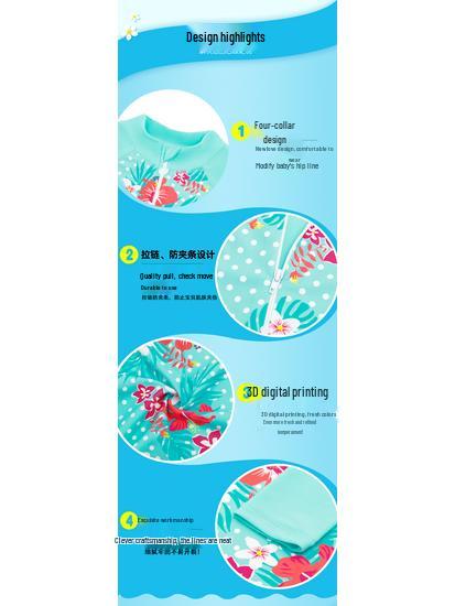 Dziewczęcy strój kąpielowy z długim rękawem z jednorożcem - Ochrona przed słońcem, szybkoschnąca odzież kąpielowa dla dzieci