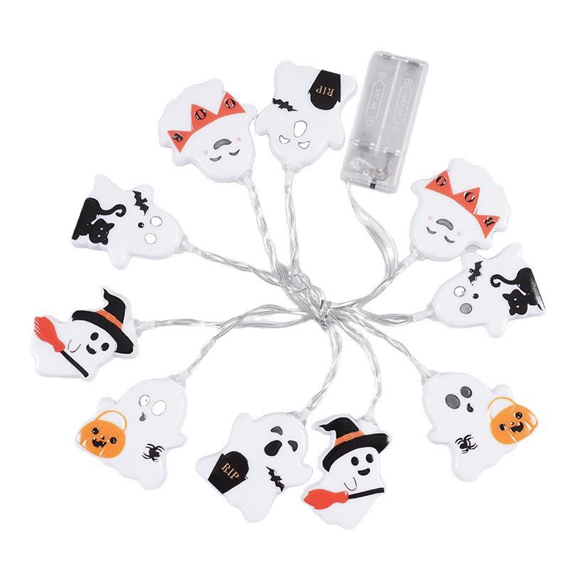 Colorful LED Halloween Ghost String Lights: Cute, Decorative Halloween Lighting