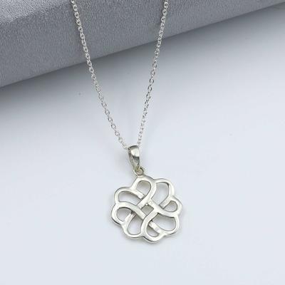 925 Sterling Silver Plain Silver Floral Designer Handmade Necklace, Women Jewelry, Gift For Her, Wedding Gifts